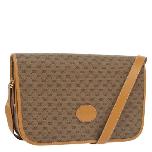 GUCCI Micro GG Supreme Shoulder Bag Pvc Beige Gold 001 104 001 104 - Picture 1 of 16